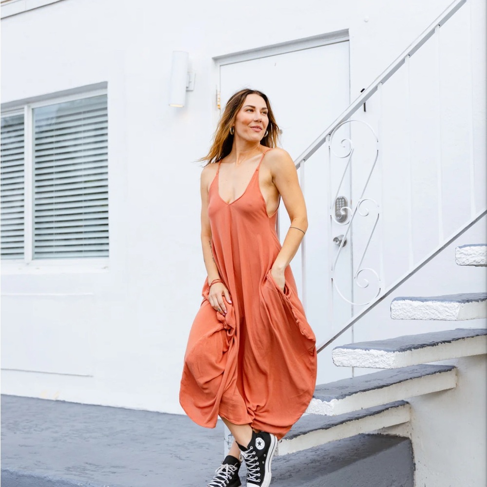 Chic Asymmetrical Coral Dress